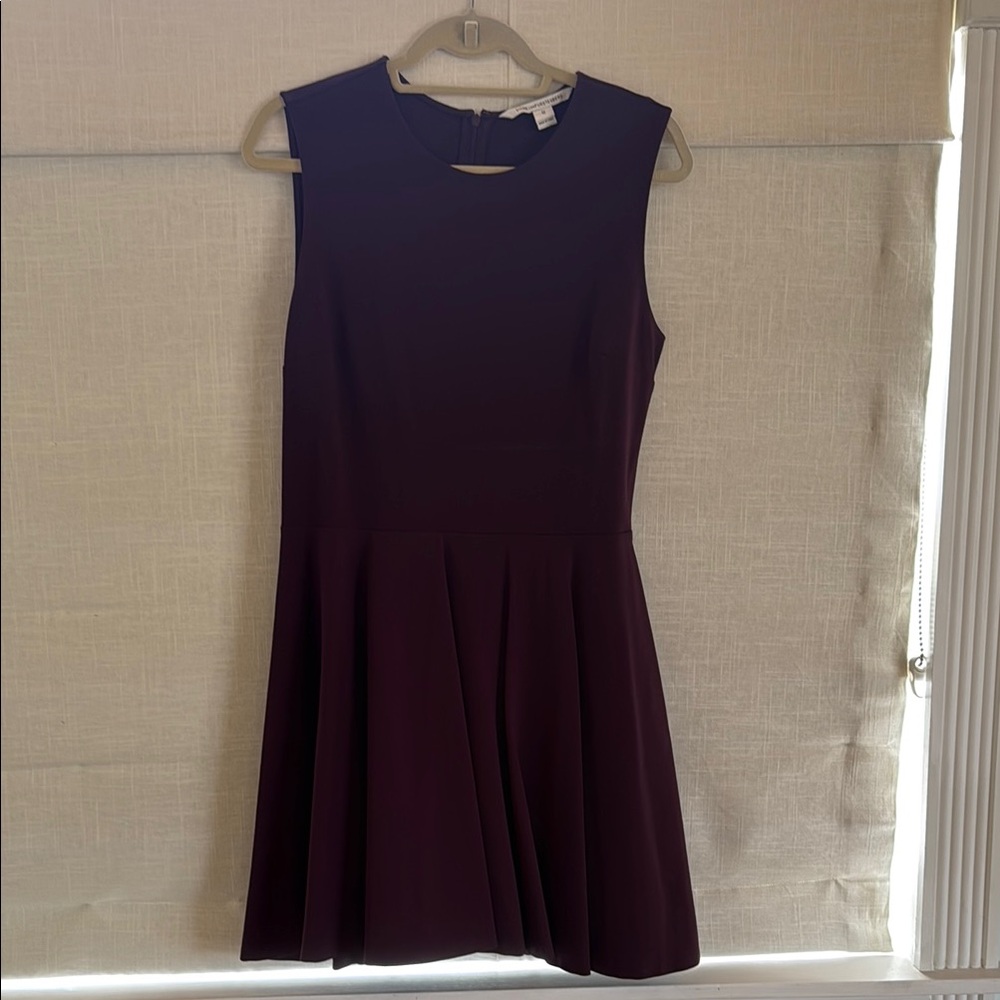 Diane Von Furstenberg Burgundy Mini fit & flare Dress